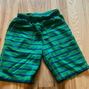 Boys Hannah Andersson size 8 (130) striped sweat shorts.